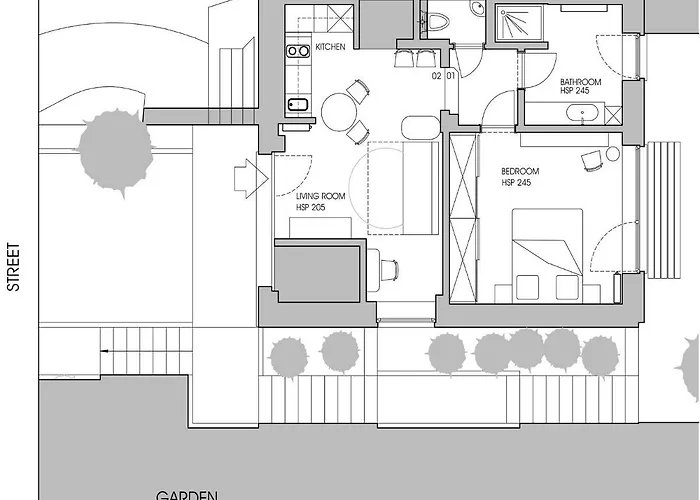 Au26 Cote Jardin-cote Cour Lägenhet *